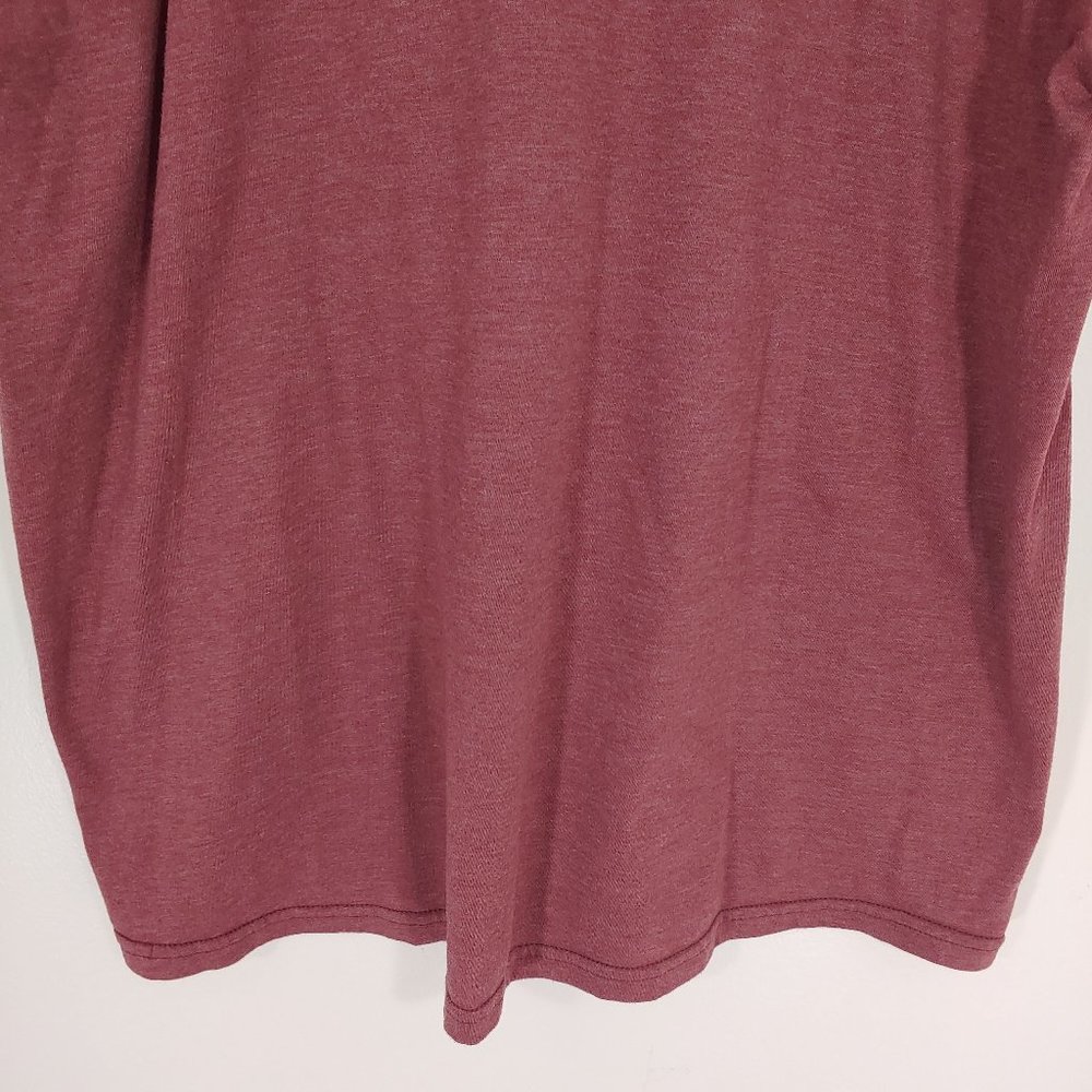 Billabong Soft Graphic T-Shirt Surf Waves Logo Maroon Men's Large - Picture 6 of 7